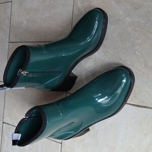 Kate Spade Forest Green Rain Booties